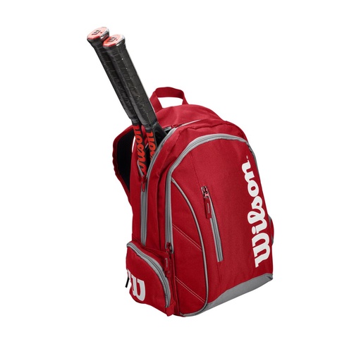 [WR8000301001] Bolso de Tenis Wilson Advantage II Backpack Rojo/Gris