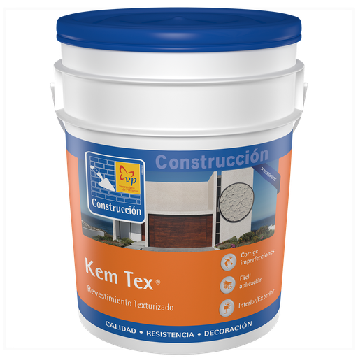 Pintura Kem Tex Gris Concreto Cuñete De 5 Galones
