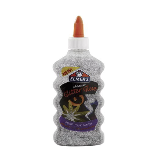 [N2080850] ELM Glitter Glue Silver 6OZ