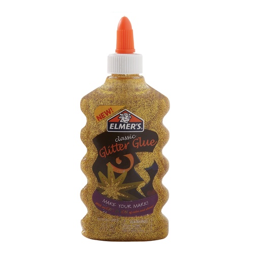 [N2080945] ELM Glitter Glue Gold 6OZ