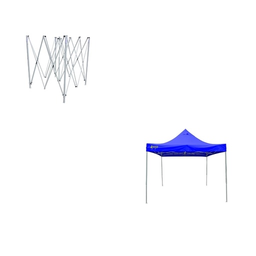 [COMK-POP03] Toldo Plegable 3x3 Mt K-Pop Tela Básica Impermeable (AZUL)