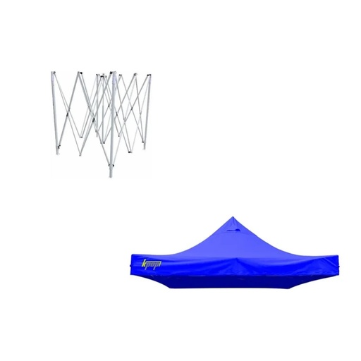 [COMK-POP05] Toldo Plegable 3x3 Mt K-Pop Tela Premium Impermeable (AZUL)
