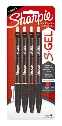 [2142431] Boligrafos Sharpie Gel RT 7MM TX4 Negro