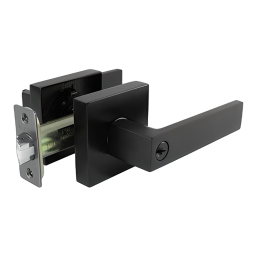 [91002683] Cerradura Manilla Venezia Visalock Baño Negro Mate