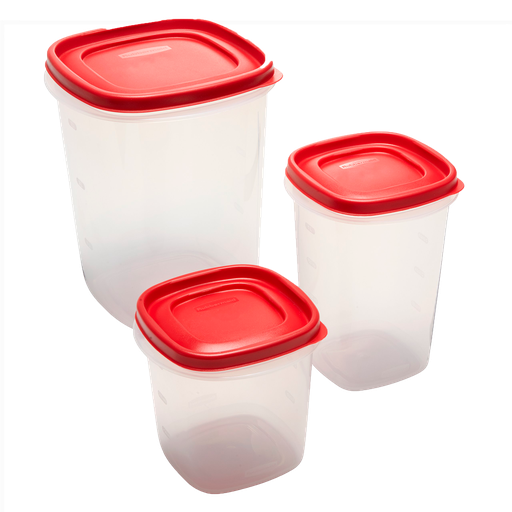 [1780200] Set de 6 Recipientes largos con tapa diferentes tamaños Easy Find Rubbermaid