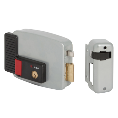 [91001498] Cerradura sobreponer electrica 50mm Cisa Cilindro fijo derecha