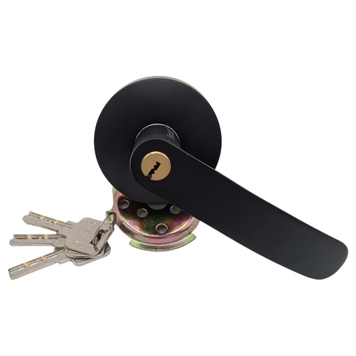 [91001631] Manija exterior negra con llave Cisa para Manillon barra roja 