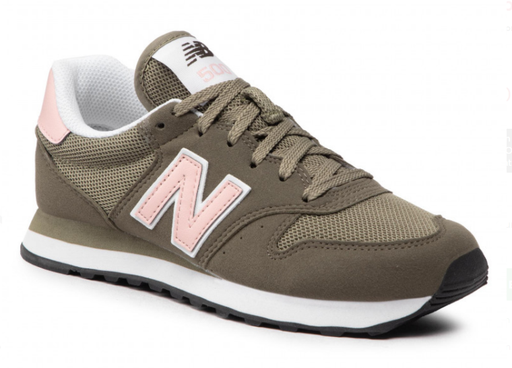 Zapato de mujer New Balance 500 Verde Militar/ rosado