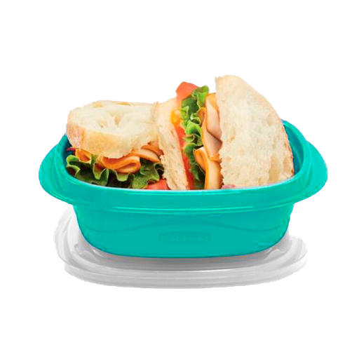 [2115739-V-viejo] Set de 4 Recipientes con Tapa (2,9C) Azul TakeAlongs Rubbermaid (copiar)