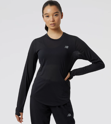 [WT23225-BK-B] Camiseta manga larga Mujer New Balance Accelerate Negro (8 unidades)