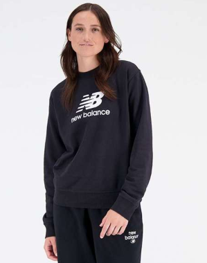 Sueter sin capucha Mujer New Balance Essentials Stacked Logo French Terry