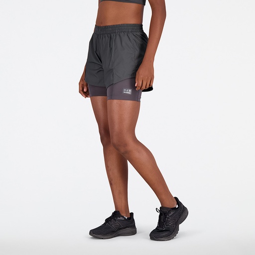 [WS31274-ACK-A] Short 3 pulgadas 2 en 1 Mujer New Balance Impact Run AT Gris (8 unidades)