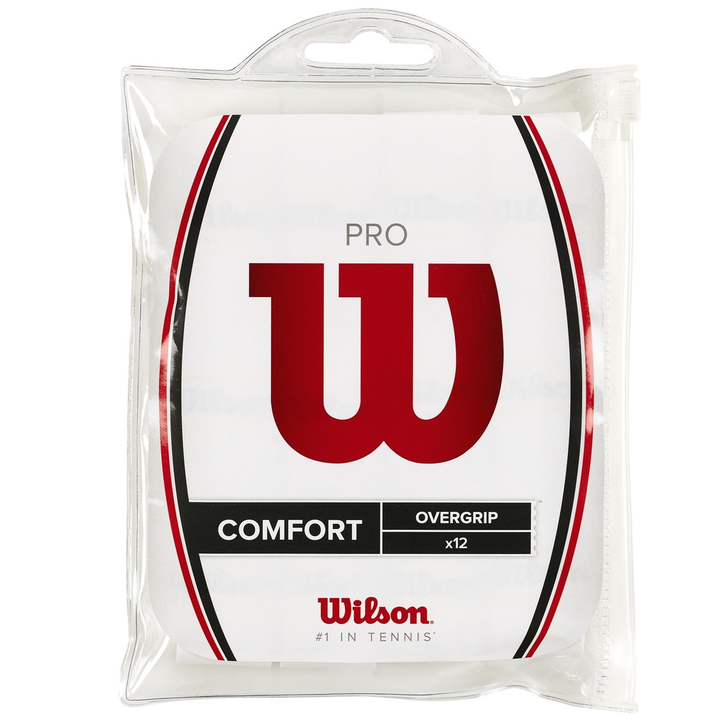 [WRZ4016WH] Pro Overgrip Wilson p/Raqueta Tenis 12Pk (BLANCO) (Z4016)
