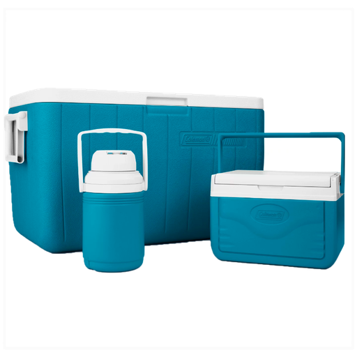 [5295A780G] Combo Cava Coleman Cava 50lt / 54Qt - Cava 4lt/ 5Qt - Termo 1/3 Gal Azul